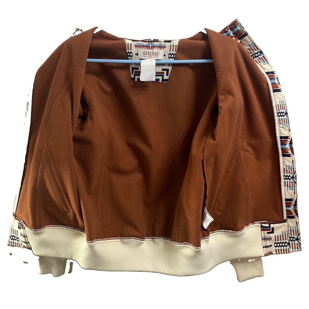 Shyanne Women Aztec Print Jacket Brown Western Cowgirl Coat Ivory/Brown NWT-S - Picture 6 of 9